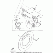 Схема вузла: Переднє гальмо Yamaha XV250 Virago