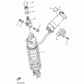 Схема узла: Задняя подвеска Yamaha YZF750 YZF750