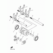 Схема вузла: Вал перемикання Yamaha YZ250 YZ250FX