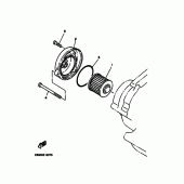 Схема узла: Масляный фильтр Yamaha XV250 Virago