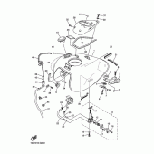 Схема вузла: Паливний бак Yamaha XVS250 Drag Star