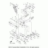Схема вузла: Задній важіль та підвіска Yamaha XVS1300 V-Star Deluxe