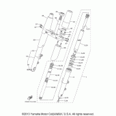 Схема узла: Вилка передней оси Yamaha XV1900 Stratoliner S