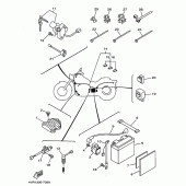 Схема узла: Электрооборудование 1 Yamaha XVS650 Drag Star