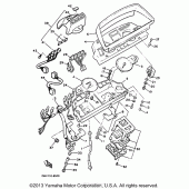 Схема вузла: Панель приладів Yamaha XVZ1300 Venture Royale