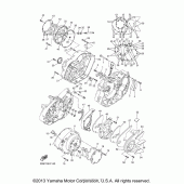 Схема узла: Крышки картера (1) Yamaha XVS1300 V-Star