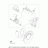 Схема вузла: Задній гальмівний супорт Yamaha XVS1300 Stryker