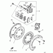 Схема узла: Передний тормозной суппорт Yamaha XTZ750 Super Tenere