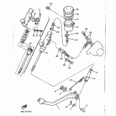 Схема вузла: Задній гальмівний циліндр Yamaha XJ600 Diversion (S-TYPE)