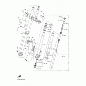 Схема вузла: Вилка передньої осі Yamaha WR250 WR250F
