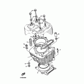 Схема вузла: Циліндр Yamaha TT600