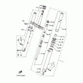 Схема узла: Вилка передней оси Yamaha FZX250 ZEAL