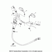 Схема вузла: Кермо та Тросики Yamaha XV1900 Raider
