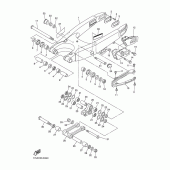 Схема узла: Задний рычаг и Подвеска Yamaha WR250 WR250F