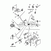 Схема узла: Электрооборудование 1 Yamaha XVS650 Drag Star