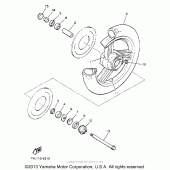 Схема вузла: Переднє колесо Yamaha XVZ1300 Venture Royale