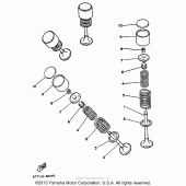 Схема узла: Клапан Yamaha XT350 XT350