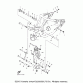 Схема узла: Задний рычаг и Подвеска Yamaha XVS1100 V-Star Classic