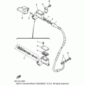 Схема узла: Передний тормозной цилиндр Yamaha WR250 WR250Z