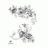 Схема узла: Выхлопная система Yamaha XV535 Virago