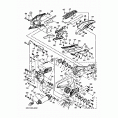 Схема вузла: Задній важіль та підвіска Yamaha XP500 T-MAX 530
