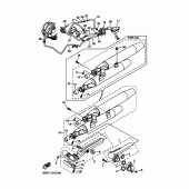 Схема вузла: Вихлопна система Yamaha XVS1100 V-Star Silverado