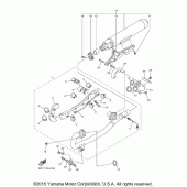 Схема вузла: Вихлопна система Yamaha XVS950 V-Star