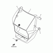 Схема вузла: Облицювальні елементи 1 Yamaha TT250R TT-R