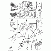 Схема вузла: Електроустаткування 1 Yamaha DT125 DT125R