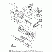 Схема вузла: Задній важіль та підвіска Yamaha YZ450F YZ450FX