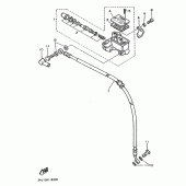 Схема узла: Передний тормозной цилиндр Yamaha XT600 XT600