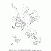 Схема вузла: Облицювальні елементи (1) Yamaha FZ1 FZ1