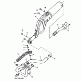 Схема узла: Выхлопная система Yamaha XT600 XT600
