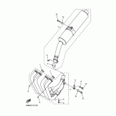 Схема вузла: Вихлопна система Yamaha XJR400