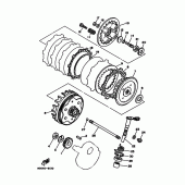 Схема вузла: Зчеплення Yamaha XT225 XT225