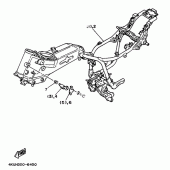 Схема вузла: Опція (FRAME; FOR ITALY) Yamaha XV535 Virago