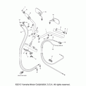 Схема вузла: Кермо та Тросики Yamaha XVS1100 V-Star Classic Coast (Cast Wheel)
