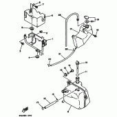 Схема узла: Масляный бак Yamaha TDM850
