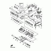 Схема узла: Задний рычаг и Подвеска Yamaha YZ250 YZ250F