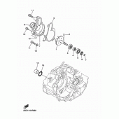 Схема вузла: Водяний насос Yamaha WR450F