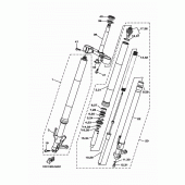Схема вузла: Вилка передньої осі Yamaha MT09/MTN850 MT-09