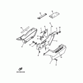 Схема узла: Боковая крышка Yamaha TW125