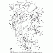 Схема вузла: Облицювальні елементи (1) Yamaha YZF600R Thundercat