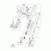 Схема узла: Вилка передней оси Yamaha XV1700 Road Star Warrior