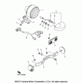 Схема вузла: Задний фонарь (Стоп-сигнал) Yamaha XVS950 Bolt R-Spec
