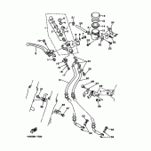 Схема узла: Передний тормозной цилиндр Yamaha TRX850