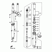 Схема вузла: Вилка передньої осі Yamaha YZF-R6/ YZF600 R6