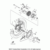 Схема вузла: Заднє колесо Yamaha TTR230 TT-R230