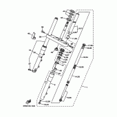 Схема вузла: Вилка передньої осі Yamaha XVS650 Drag Star