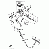 Схема узла: Передний тормозной цилиндр Yamaha XJR1200